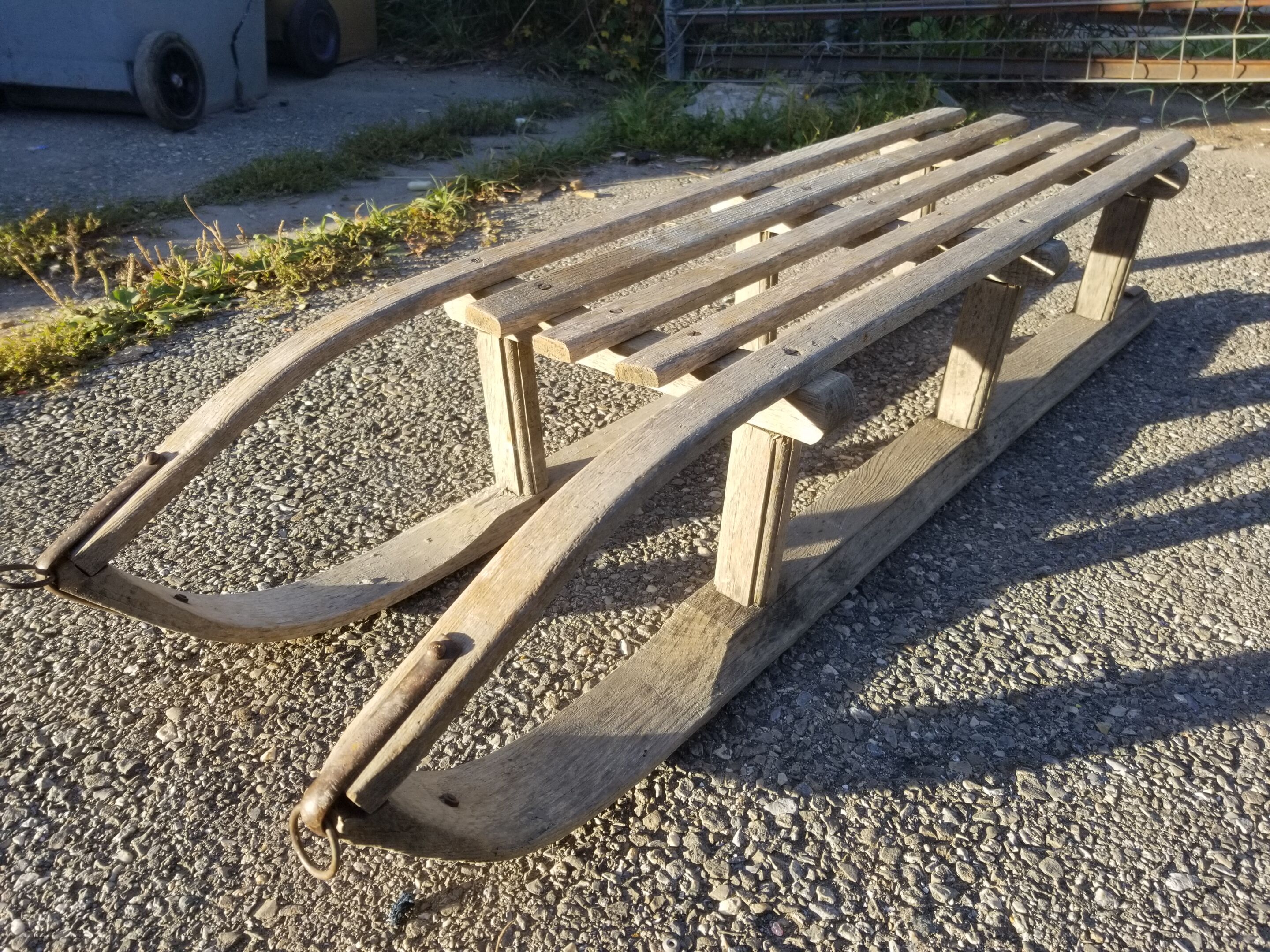 Old sled - wooden sled - Vintage