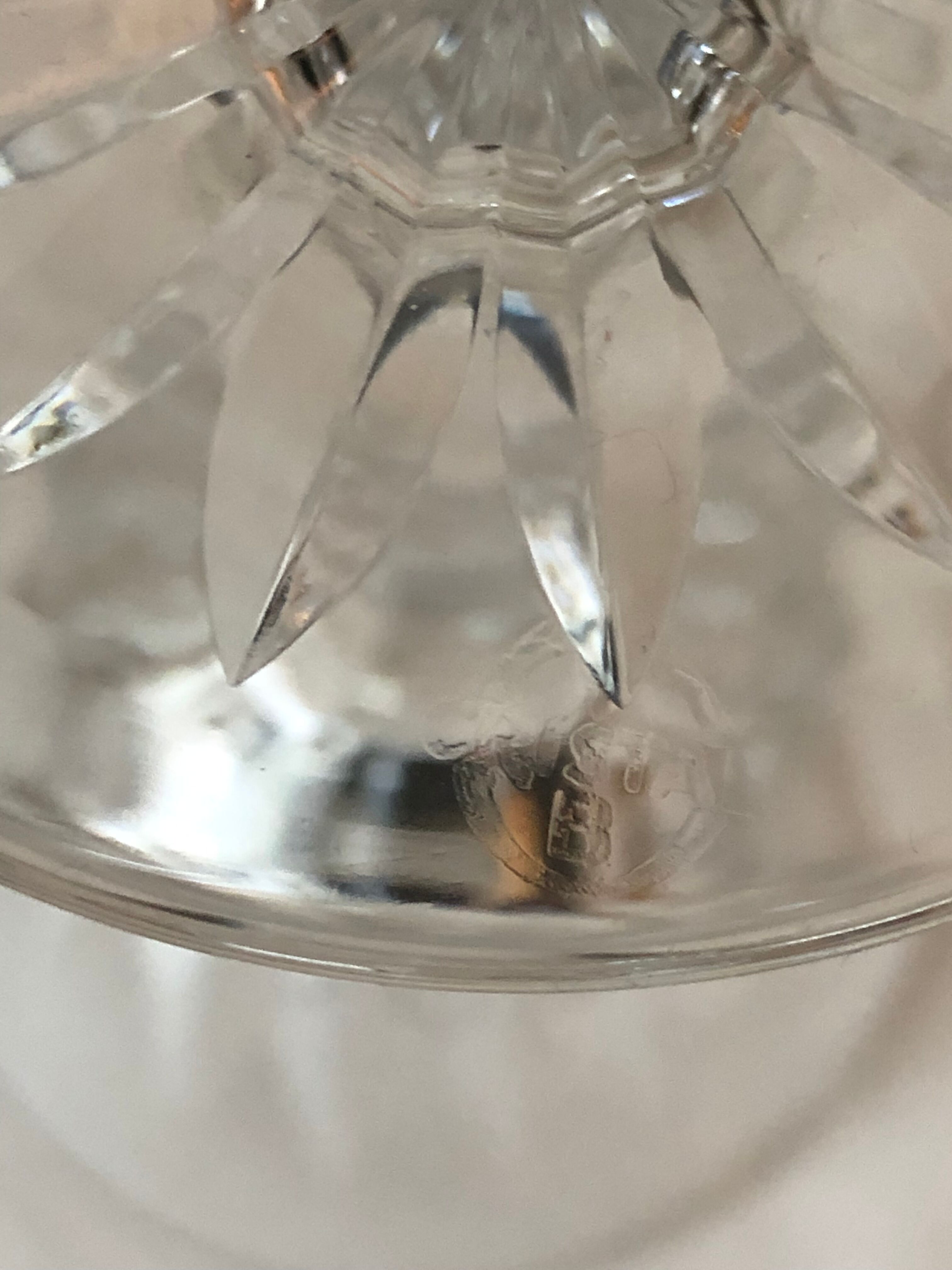 Suite of 8 water Baccarat Crystal glasses