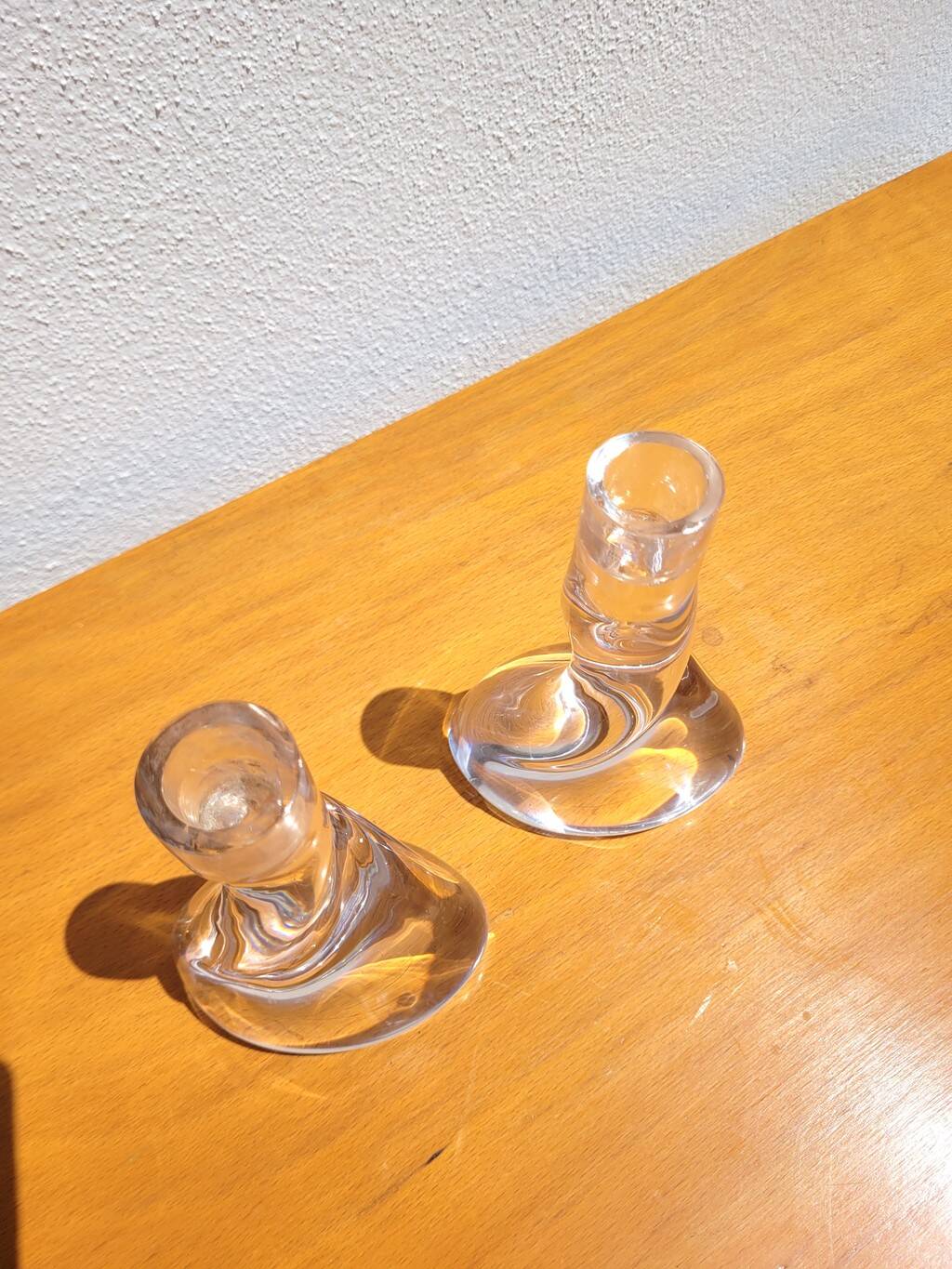 Pair of Sèvres crystal candlesticks