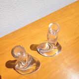 Pair of Sèvres crystal candlesticks