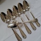 6 large table spoons in Boulenger silver metal