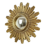 Vintage Sunburst Mirror Gold Convex 24cm