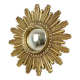 Vintage Sunburst Mirror Gold Convex 24cm