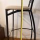 Lot de 2 chaises de bar noires - Design moderne