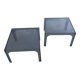 Pair of smoked plexiglass coffee tables 1970 side tables