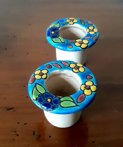 Longwy enamel inkwell