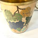 French vintage cloisonne champagne bucket with grape and vine design