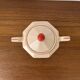 Digoin-Sarrguemines Art Deco pink and red coffee/tea set