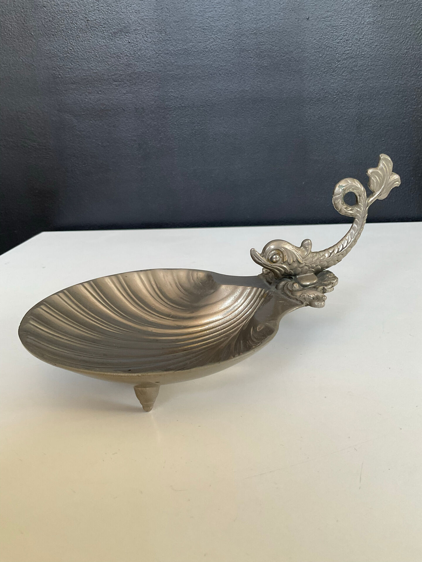 Antique Empire style silvered bronze catchall