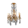 19th Bronze and Crystal Chandelier