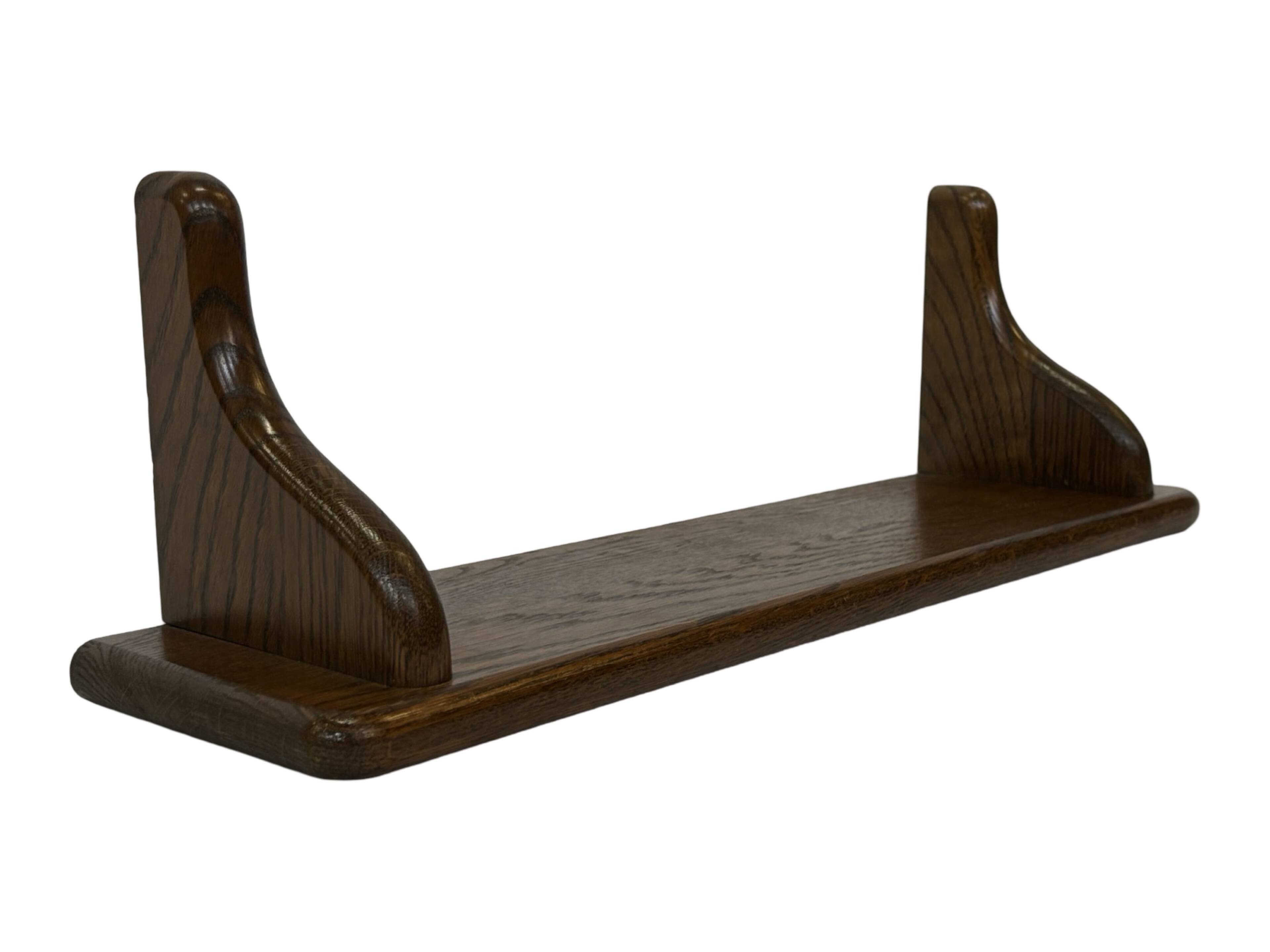 Vintage wall rack book shelf 1970s wood minimalist design