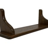 Vintage wall rack book shelf 1970s wood minimalist design