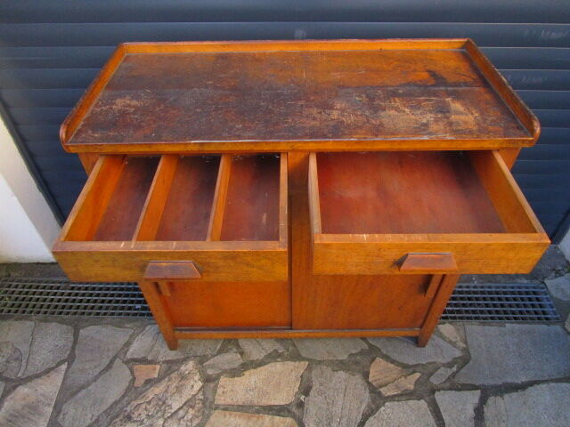 Meuble d'atelier/métier ancien en bois