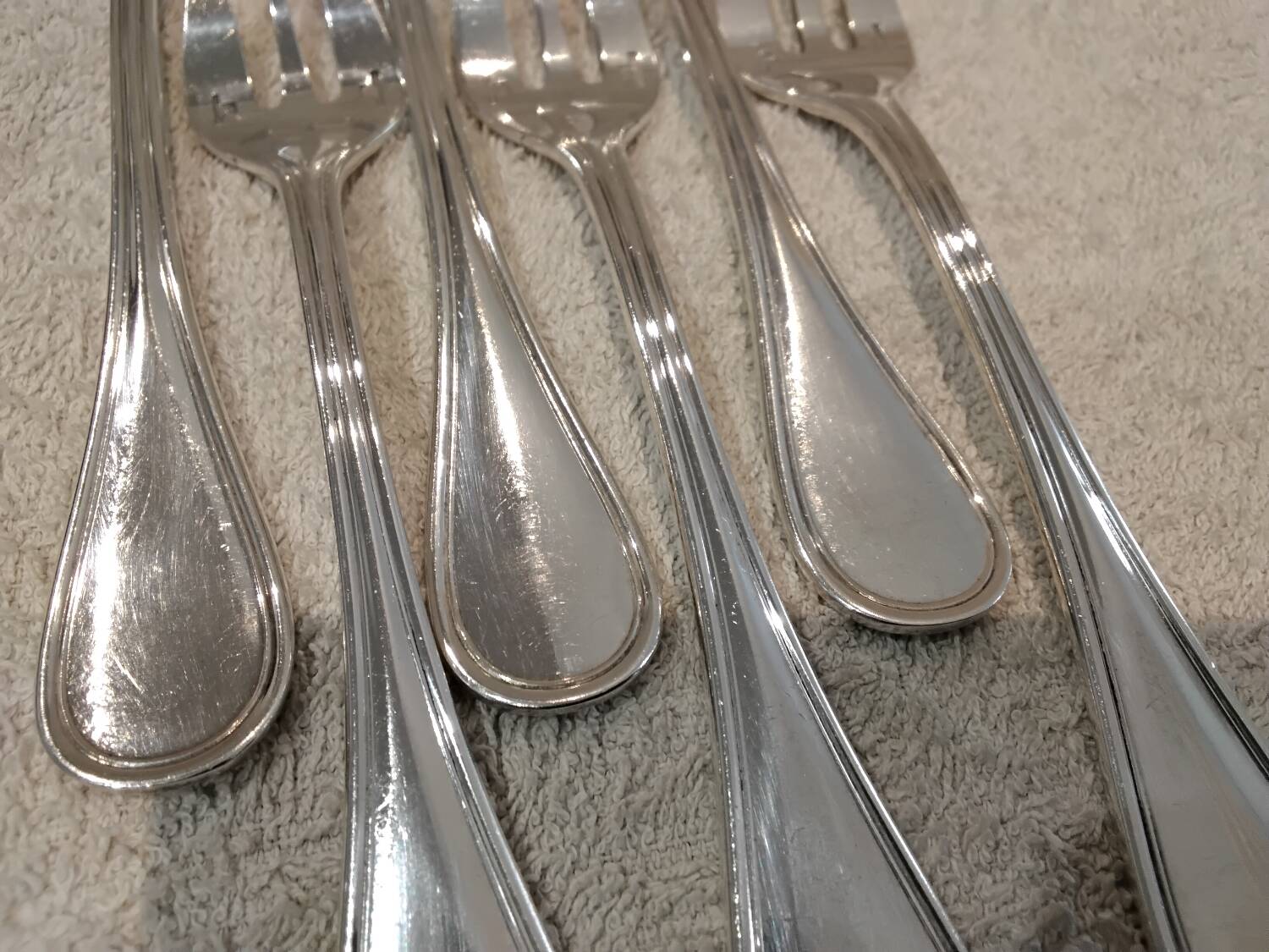 6 silver-plated oyster forks by Christofle, Albi pattern