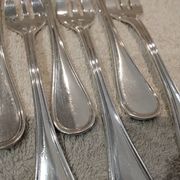 6 silver-plated oyster forks by Christofle, Albi pattern