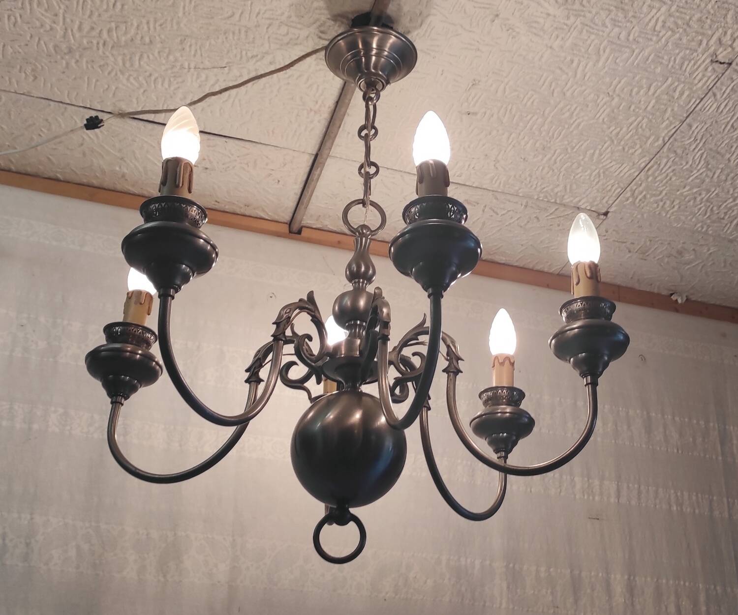 Dutch style chandelier 6 lights - mid. 20th century