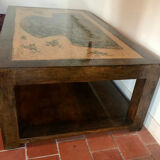 Asiatuqe-style solid wooden coffee table