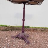 Antique cast iron bistro restaurant pedestal table - 1900s