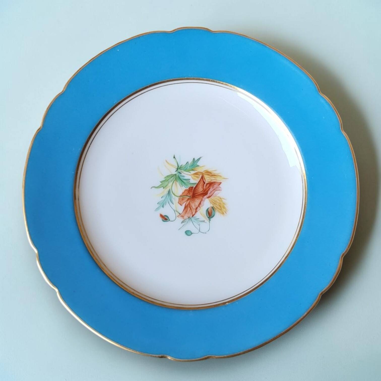 6 dessert plates in porcelain Old Paris 19th century