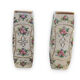 Pair of vases in enamelled and gilded crystal Rose motifs