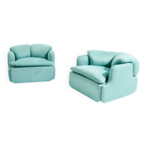 Paire de fauteuils Confidential Alberto Rosselli pour Saporiti 1970