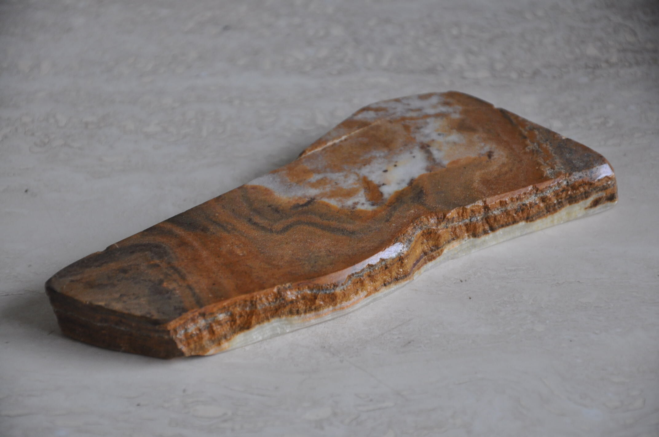 Vintage brutalist ashtray in natural onyx