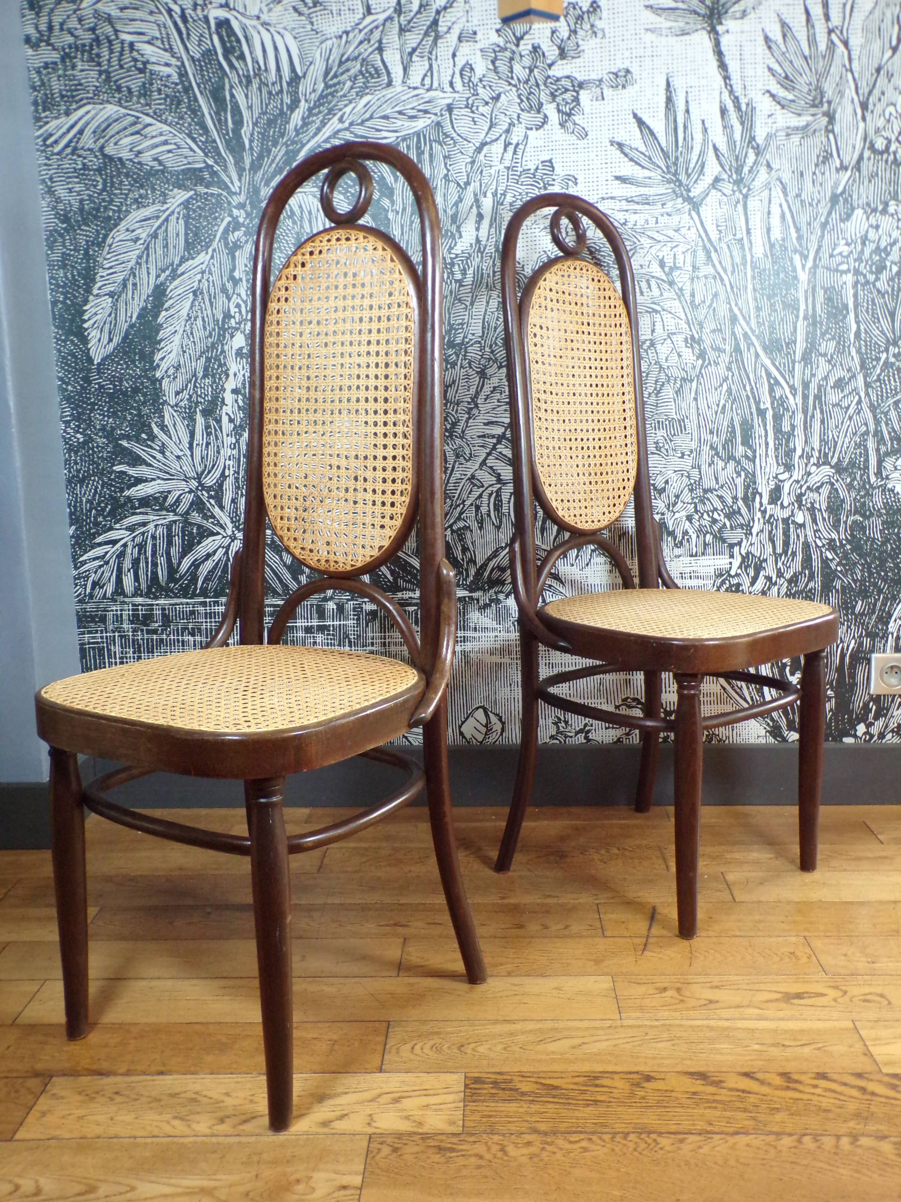 Pair of Thonet 207R chairs in bentwood