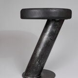 Solid wood sculptural side table, original contemporary design, logniture