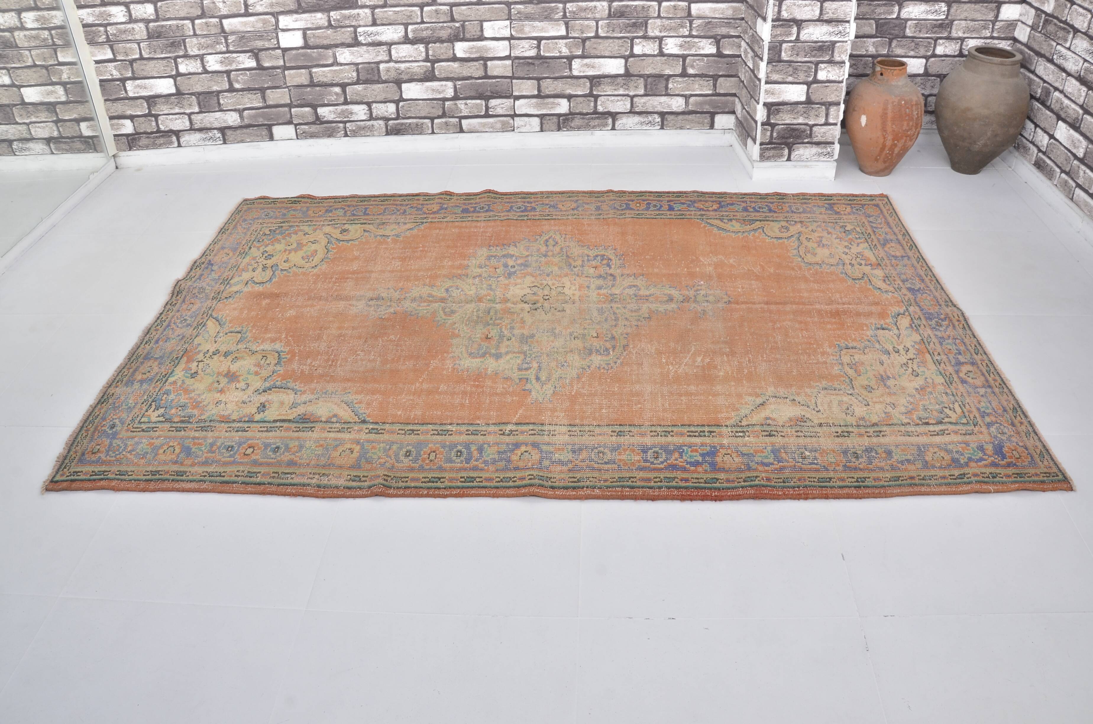 Oushak Turkish Orange Carpet sku 1703