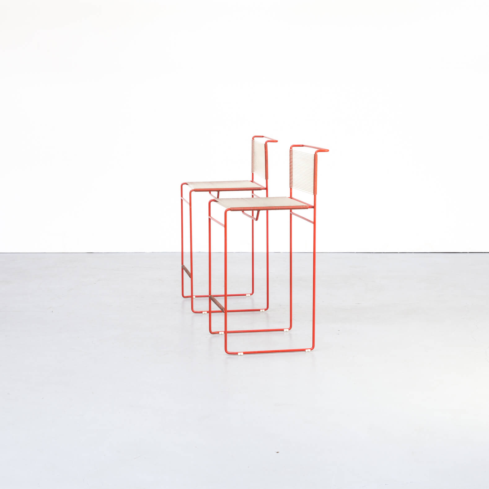 70s Giandomenico Belotti spaghetti stools for Fly Line set of 2