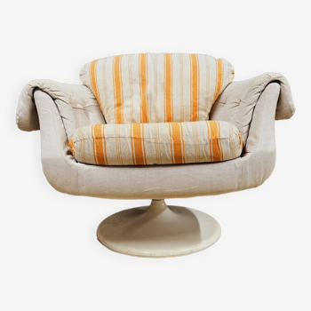 Swivel shell armchair by lusch erzeugnis 1970 vintage