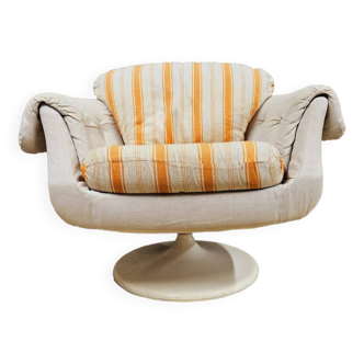 Swivel shell armchair by lusch erzeugnis 1970 vintage