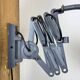 Grey Painted Industrial Scissor Wall Lamp, 1960s