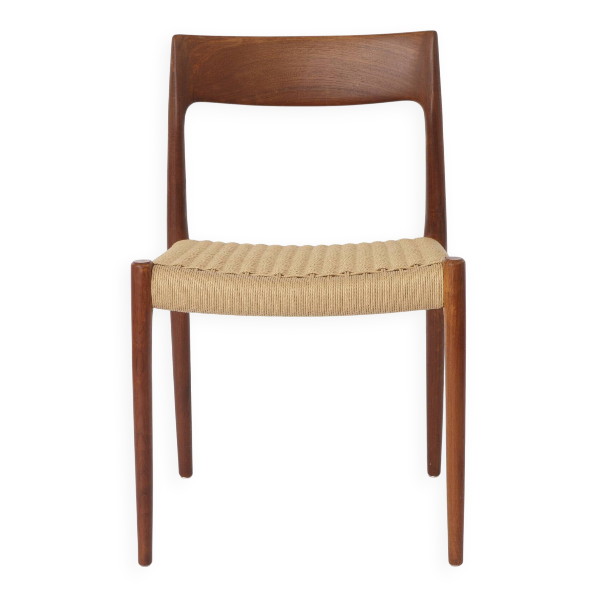 Niels Otto Møller Model 77 Chair – 1960s Teak & Danish Cord