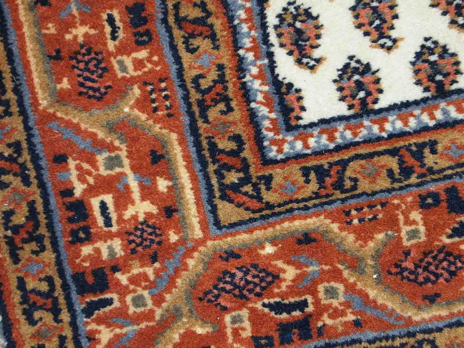 Vintage Indian Carpet Seraband handmade 122cm x 175cm 1980s, 1C519