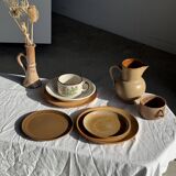 Vintage stoneware round carafe