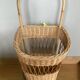 Rattan / Wicker Shopping Trolley 1960s Vintage