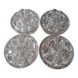 Set of 4 glass flower picks