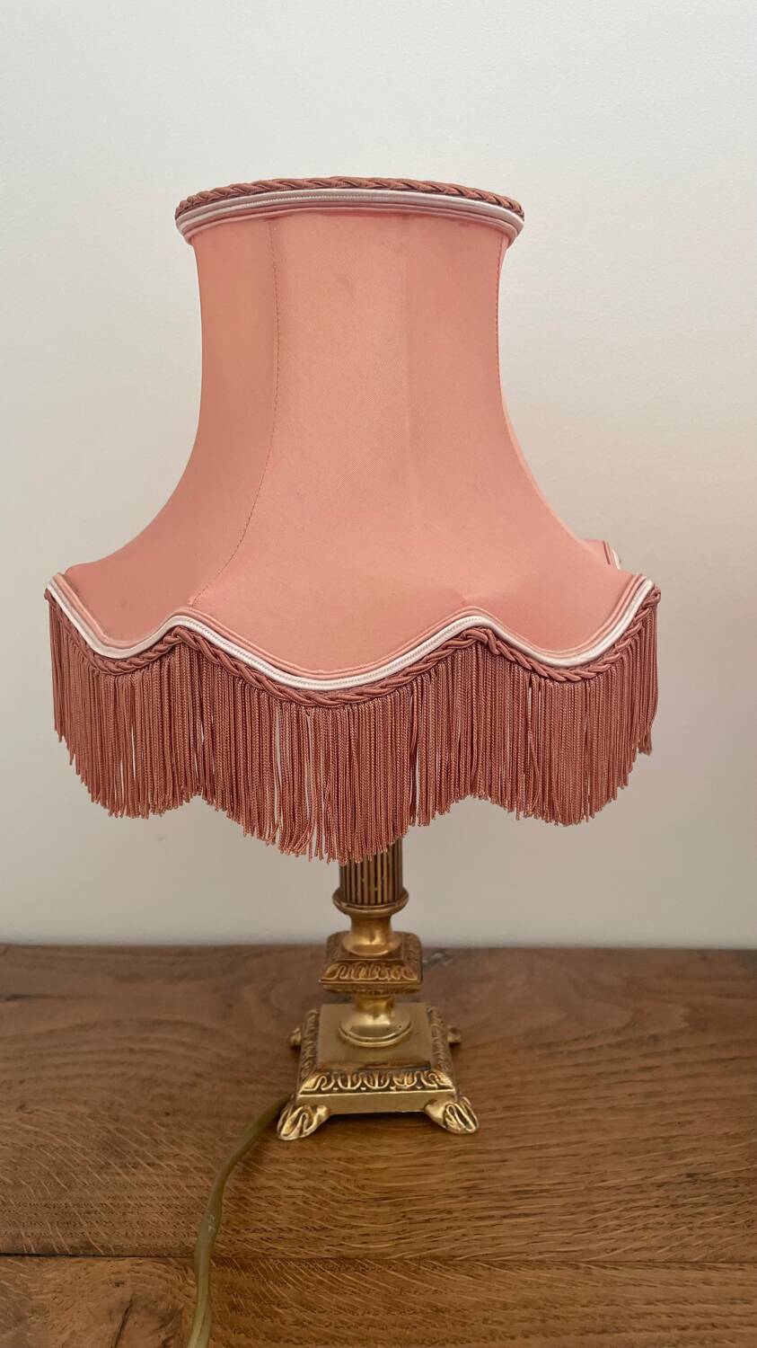 Pair of fringed lamps
