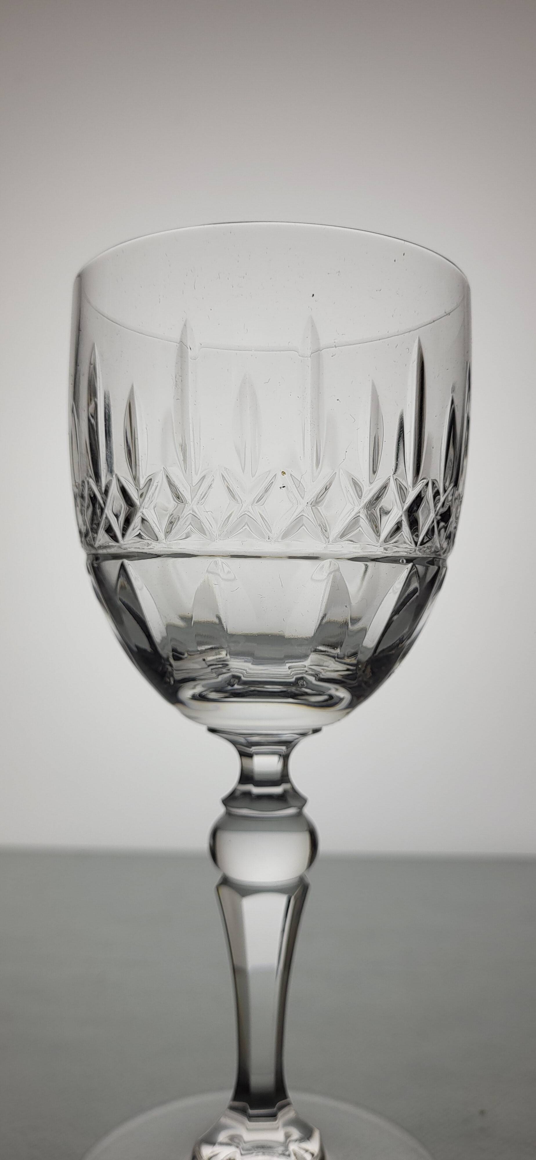 6 signed crystal water/wine glasses