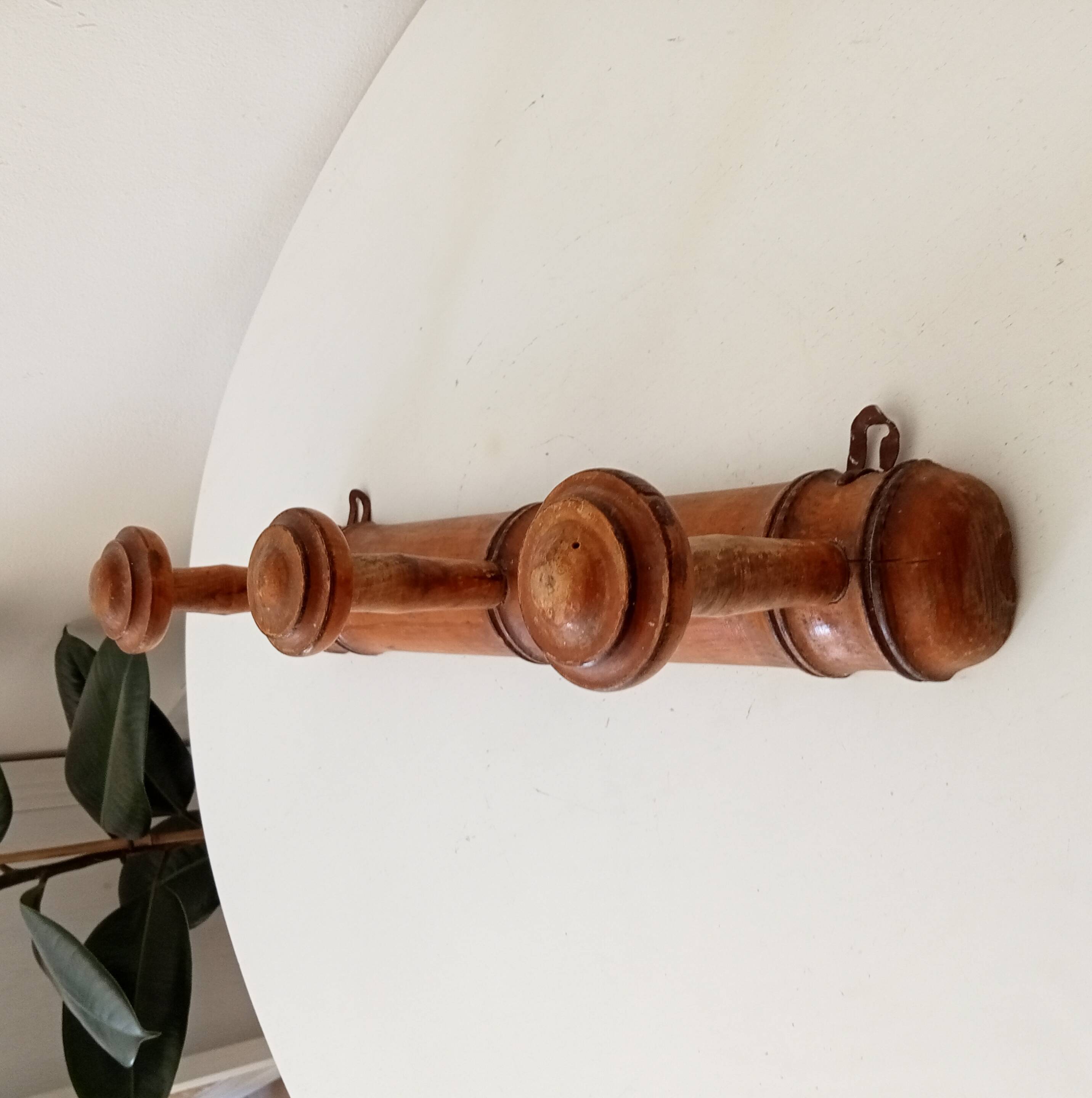 Vintage popular art coat rack from the 1950s