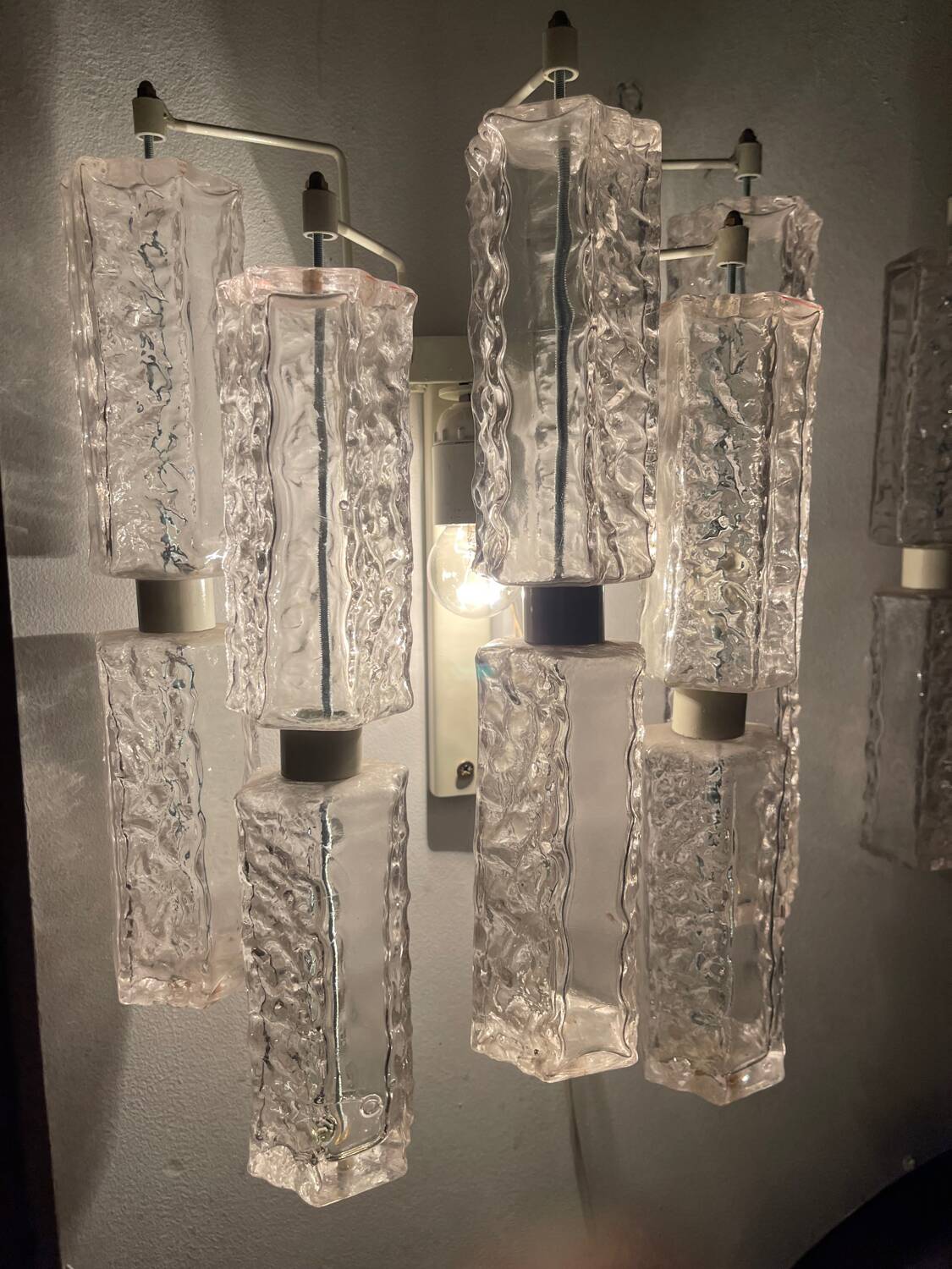 Paolo Venini grande Applique en verre murano , Italie 1960
