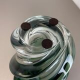 Heavy 5,1kg Crystal "Wave" Glass Vase Object by Val Saint Lambert, Belgium 1960s