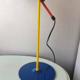1980s metal desk lamp, Memphis style