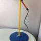 1980s metal desk lamp, Memphis style