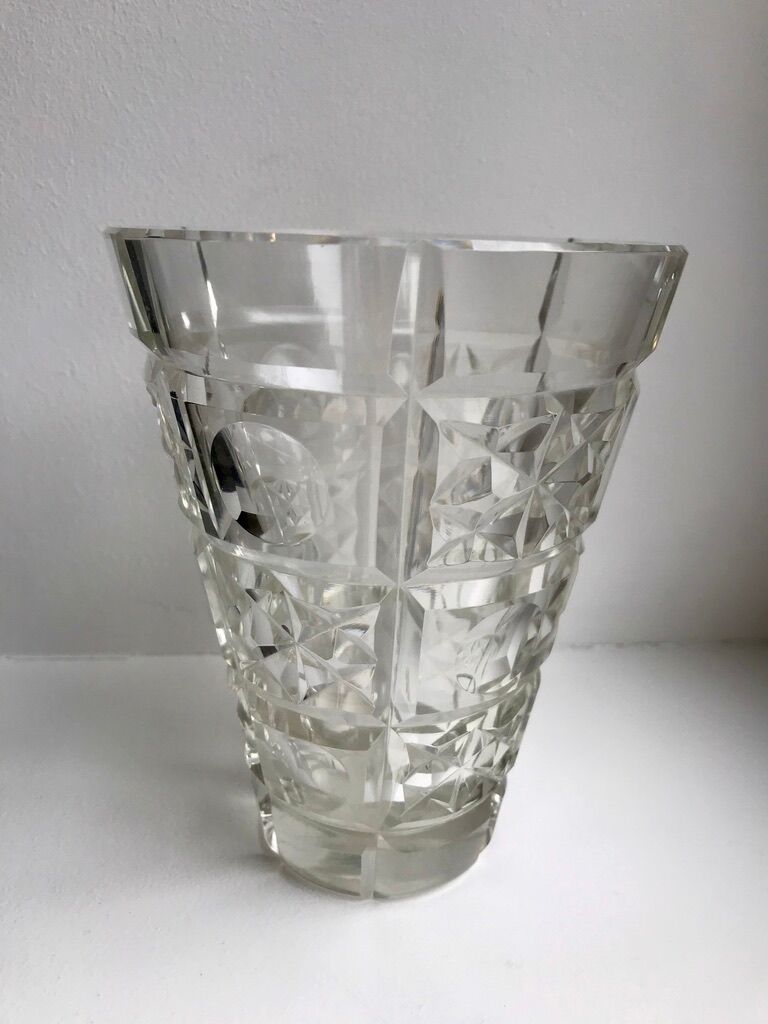Art deco crystal vase 30s-40s