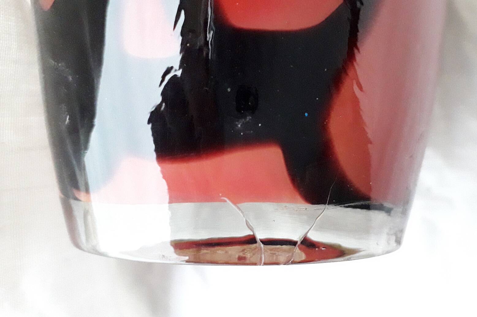 Multicoloured glass vase