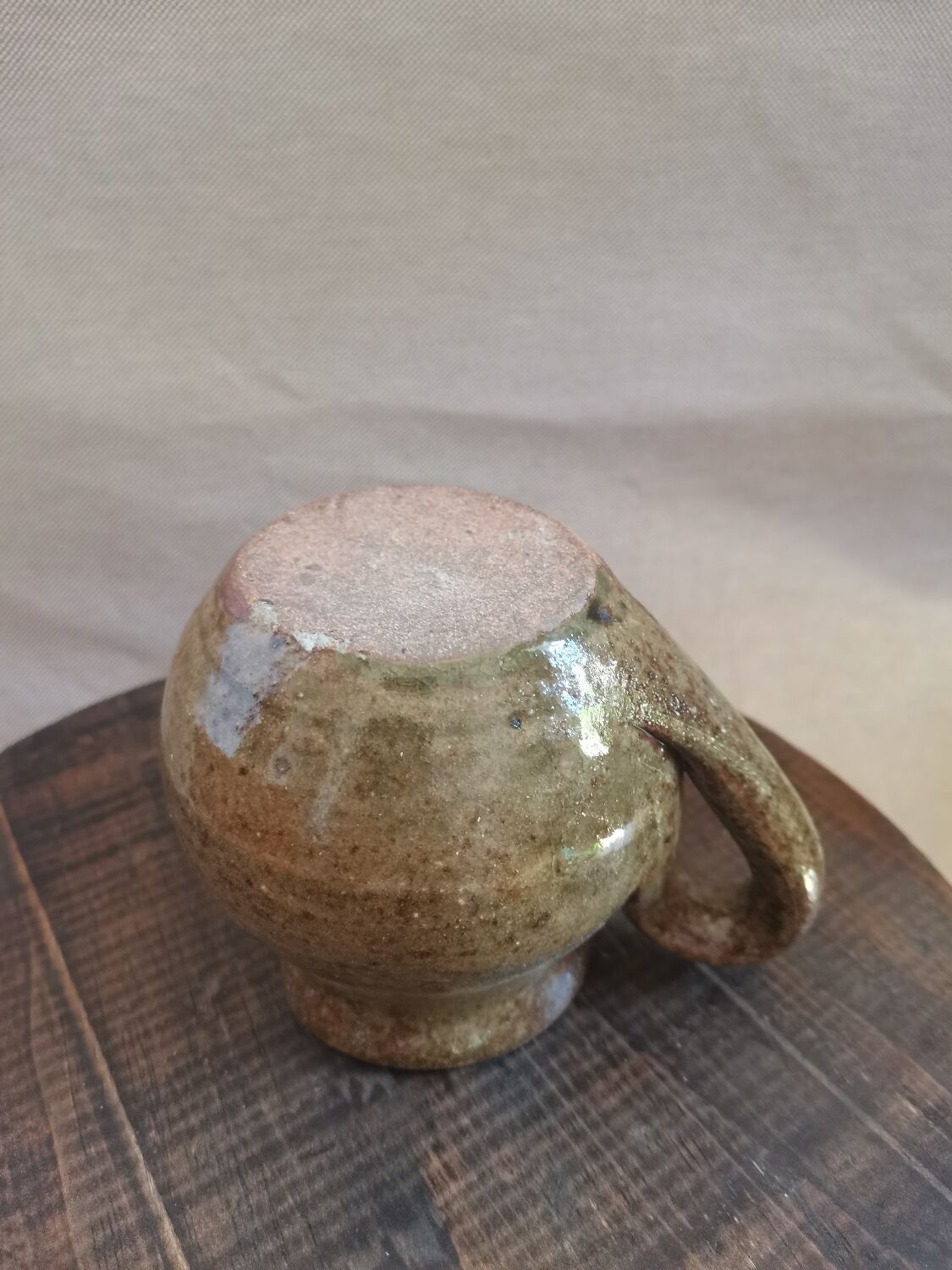 Vintage glazed stoneware pitcher