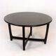 Restored Round Wooden Coffee Table, Czechoslovakia, 1970s