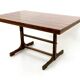 Midcentury rectangular wooden extendible dining table, italy 1960s